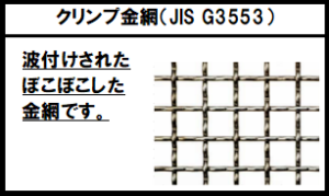 クリンプ金網（JIS G3553）